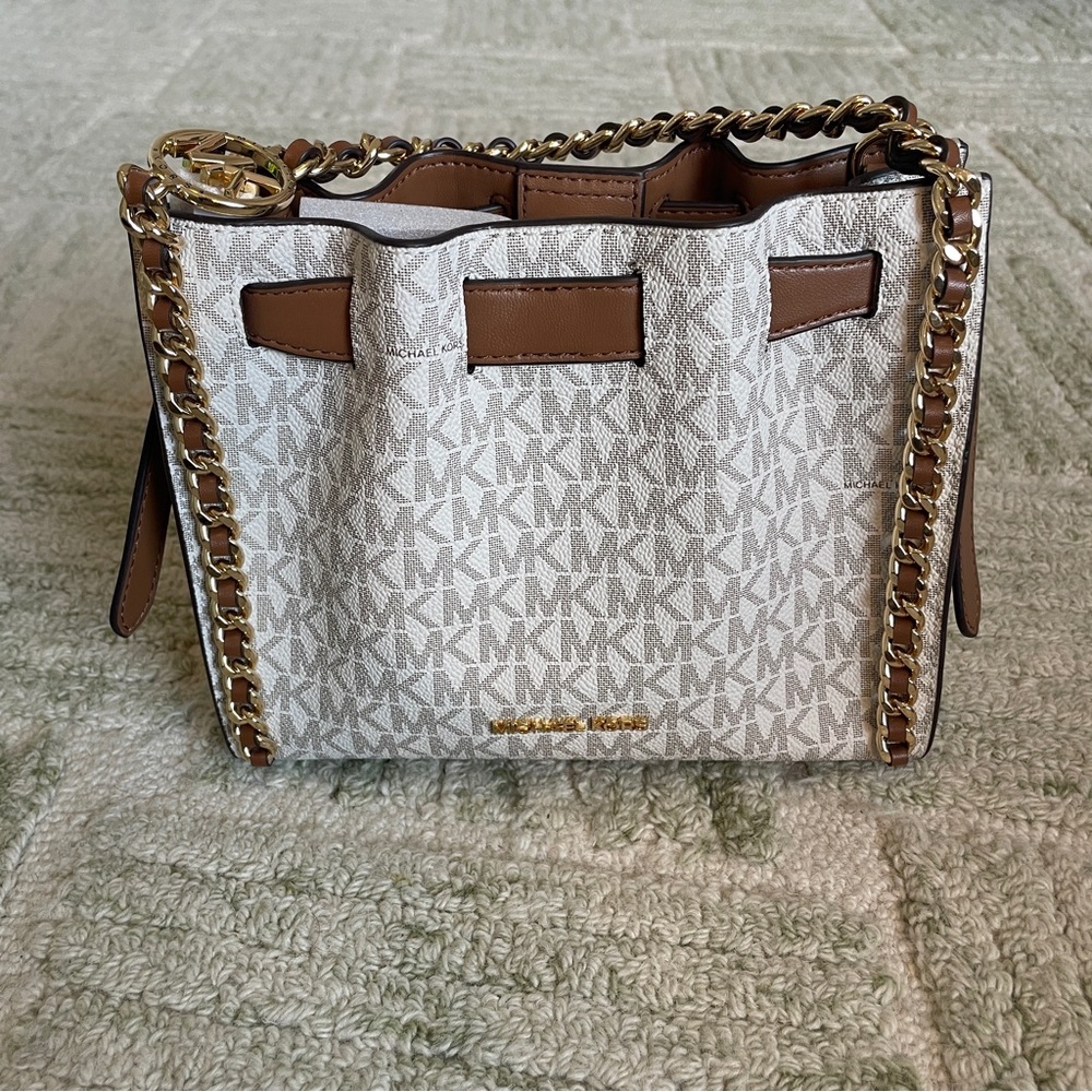 Michael Kors Monogram Chain Crossbody Bag